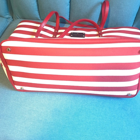 AUTHENTIC KATE SPADE KENNYWOOD SYDNEY STRIPED HANDBAG - Picture 2 of 6